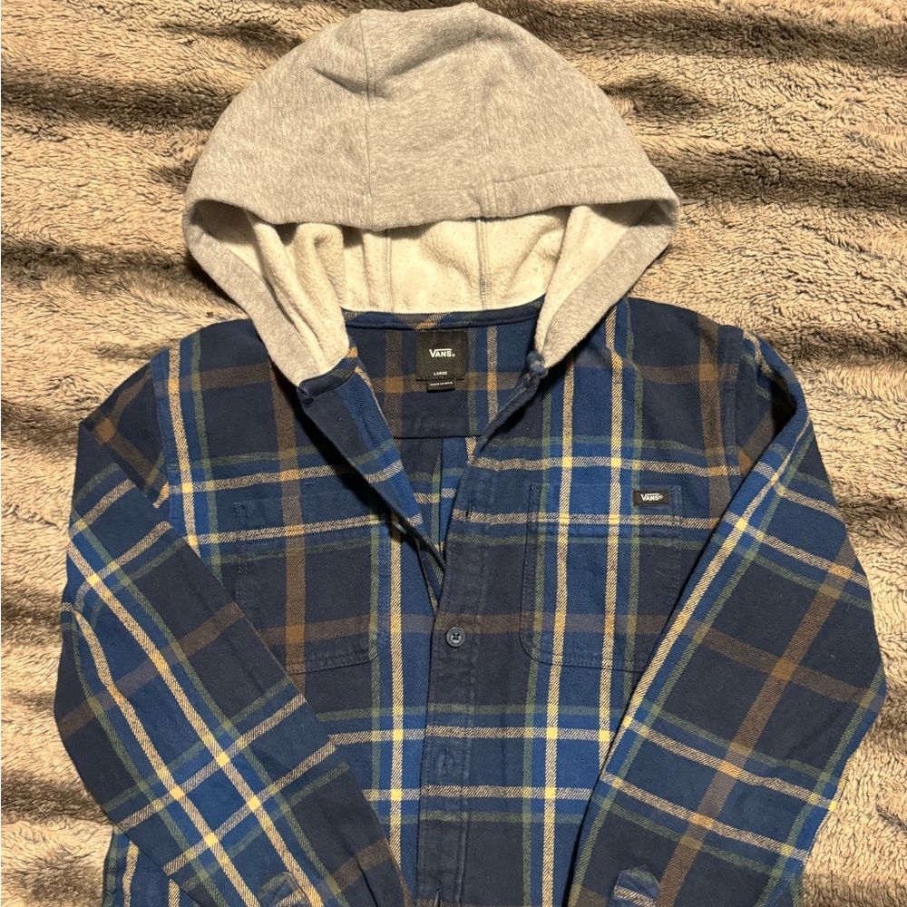 Vans youth hooded flannel